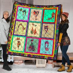 Quilt Blanket For Cat Lovers 03 Dhc131224Dd and Home Decor