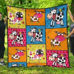Quilt Blanket For Cow Lovers 07 Dhc02012059Td and Home Decor