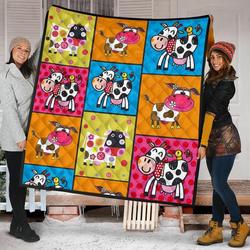 Quilt Blanket For Cow Lovers 07 Dhc131237Dd and Home Decor