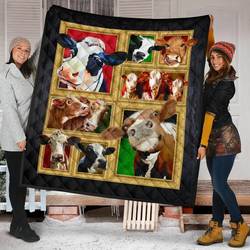 Quilt Blanket For Cow Lovers 22 Dhc02012024Td and Home Decor