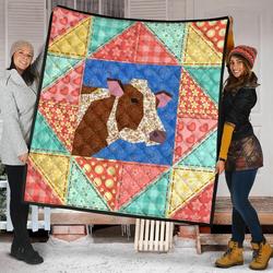 Quilt Blanket Print Cow Cute Style Vintage Sk01 Dhc02012034Td and Home Decor