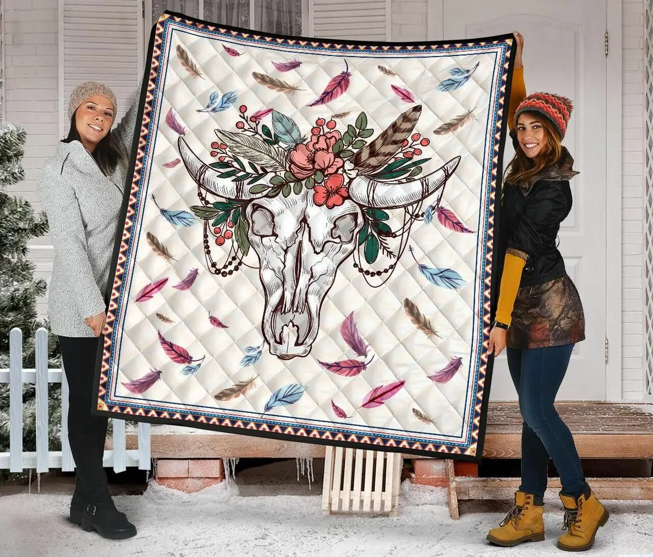 Quilt Blanket Print Cow Cute Style Vintage Sk04 Dhc02012037Td and Home Decor