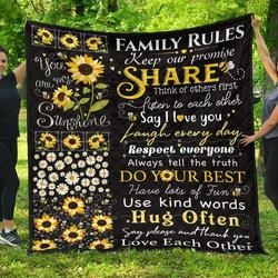 Quilt  Family Rules  Quilt and Home Decor