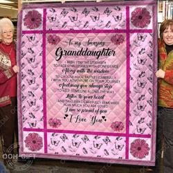 Quilt  Granddaughter Grandma  My Amazing Granddaughter Listen To Your Heart  Quilt and Home Decor