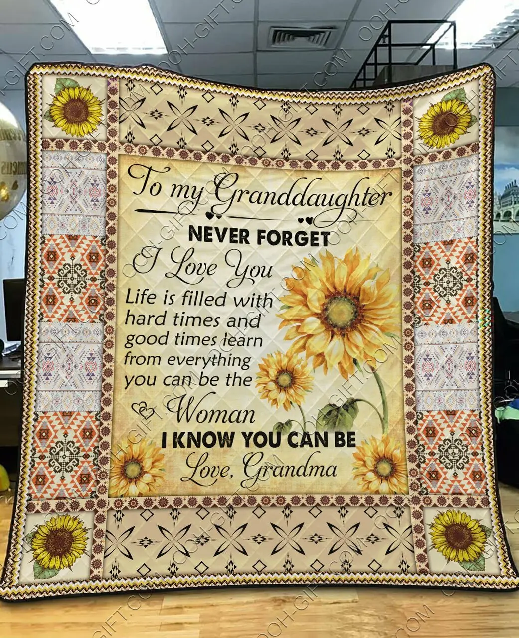 Quilt Granddaughter I Love You 02 Quilt and Home Decor