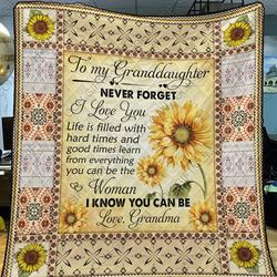Quilt  Granddaughter  I Love You 02  Quilt and Home Decor