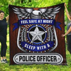 Quilt  Police  Feel Safe At Night Sleep With A Police Officer  Quilt and Home Decor