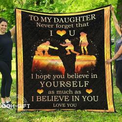 Quilt  To My Daughter  Never Forget That I Love You  Quilt and Home Decor