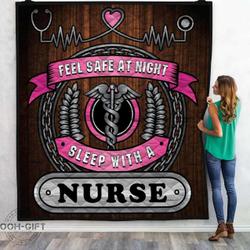 Quilt  Veteran  Feel Safe At Night Sleep With A Nurse  Quilt and Home Decor