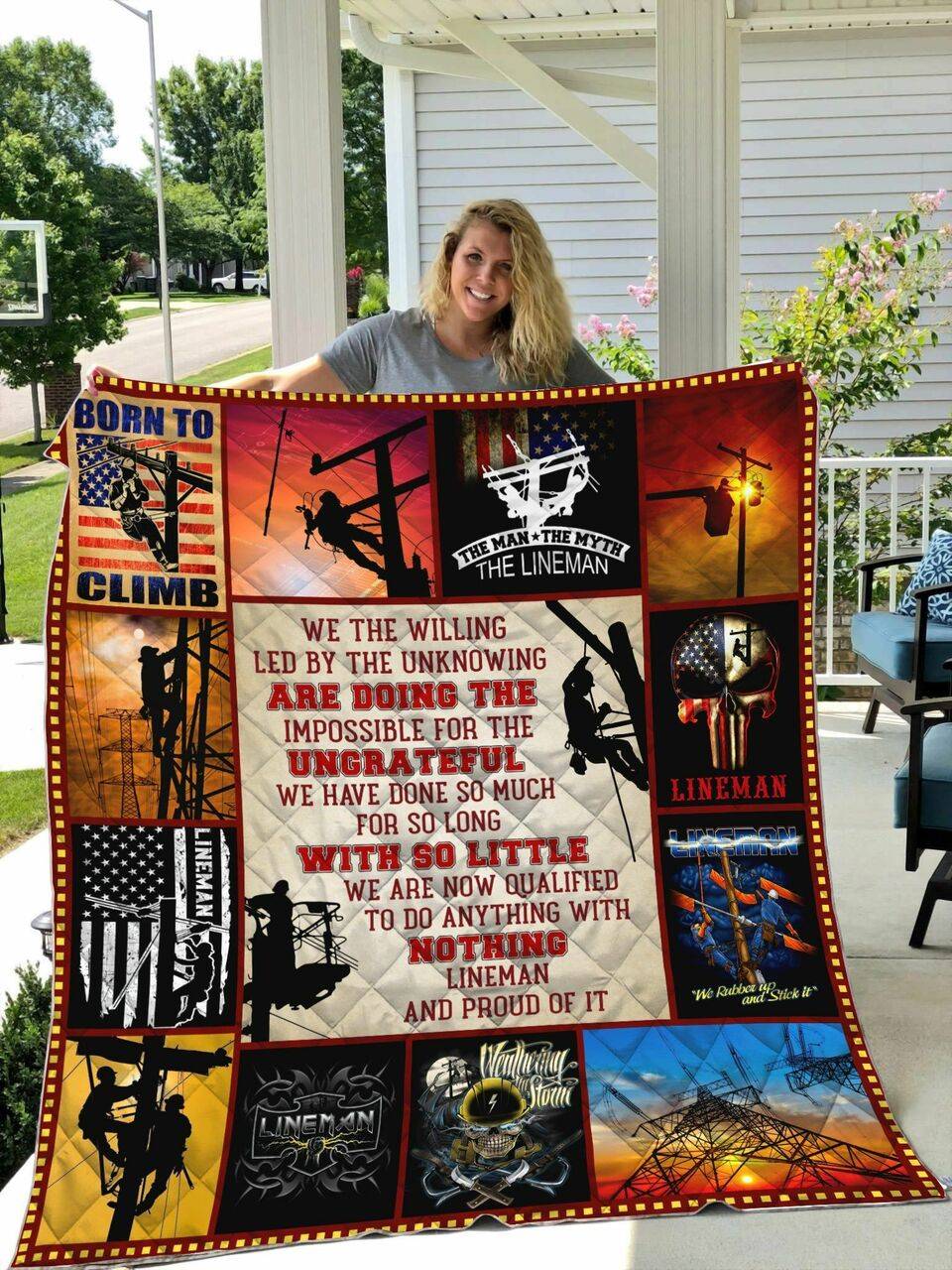 Quilts Lineman Gacla31 and Home Decor