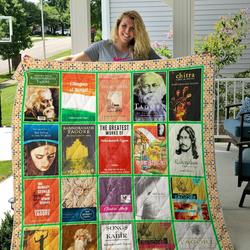 Rabindranath Tagore Books Quilt Blanket and Home Decor