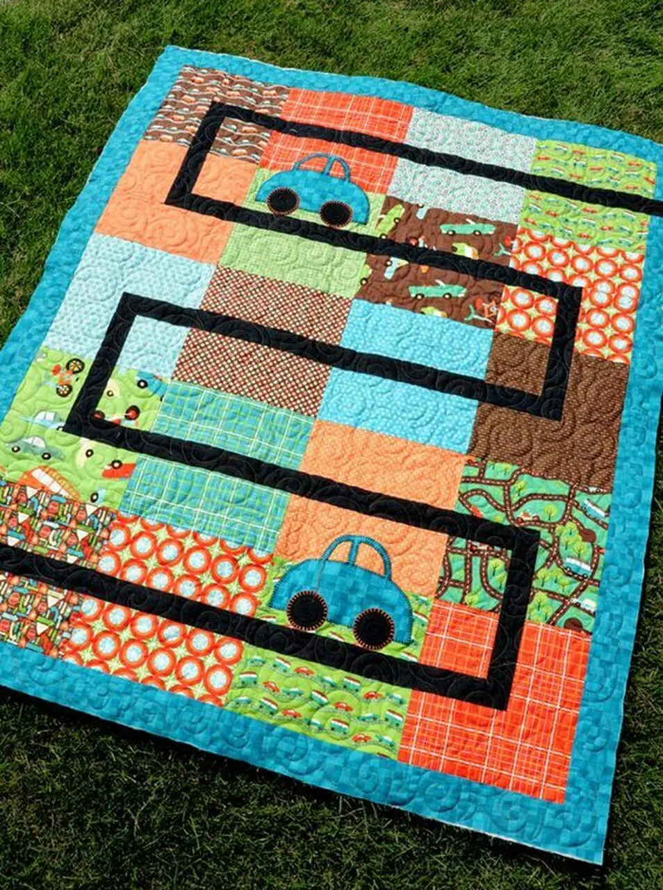 Race Track Clp250662 Quilt Blanket and Home Decor