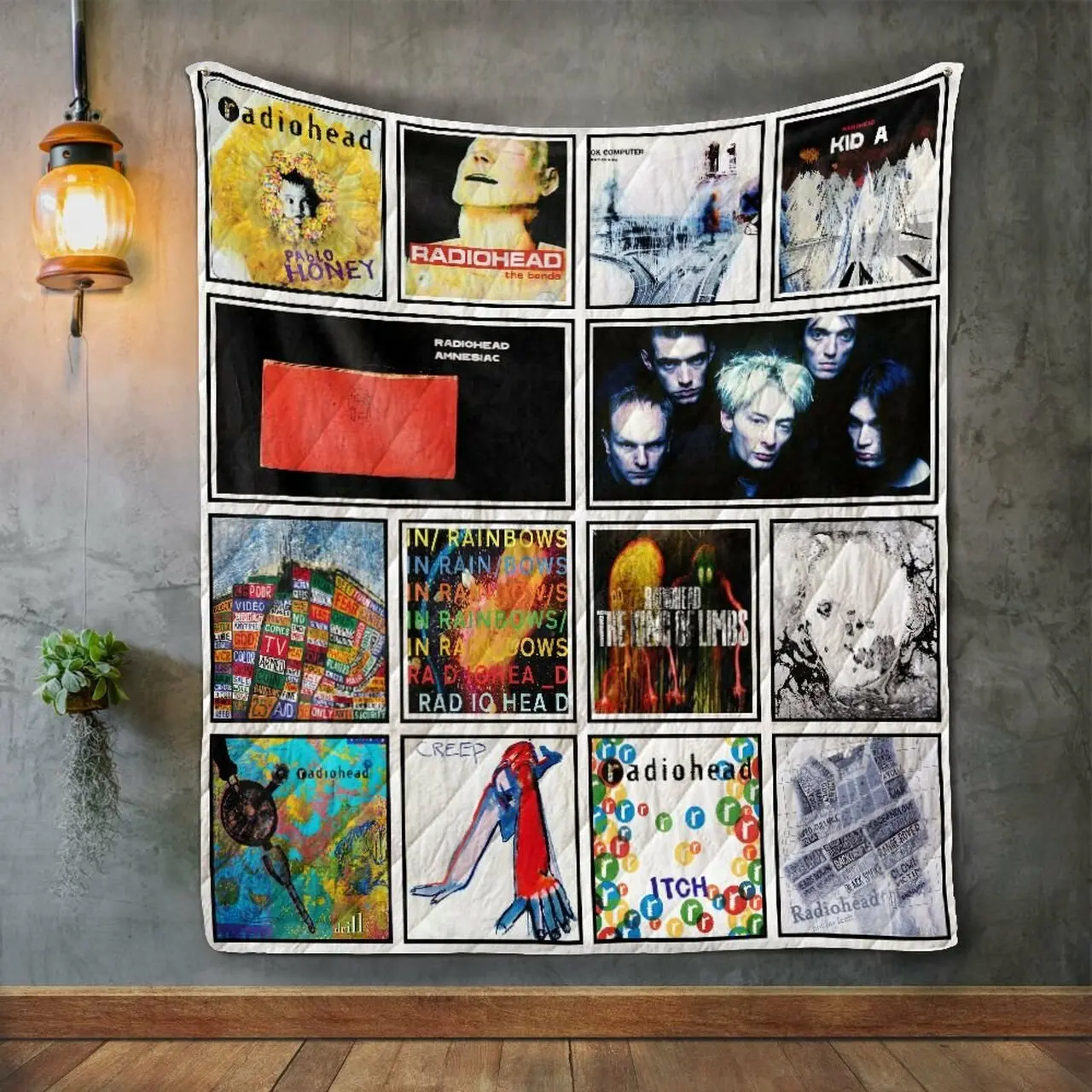 Radiohead Album Covers Quilt Blanket and Home Decor
