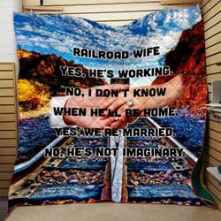 Railroad Quilt Blanket Dhc0910591Vt and Home Decor