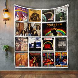 Rainbow Album Covers Quilt Blanket and Home Decor
