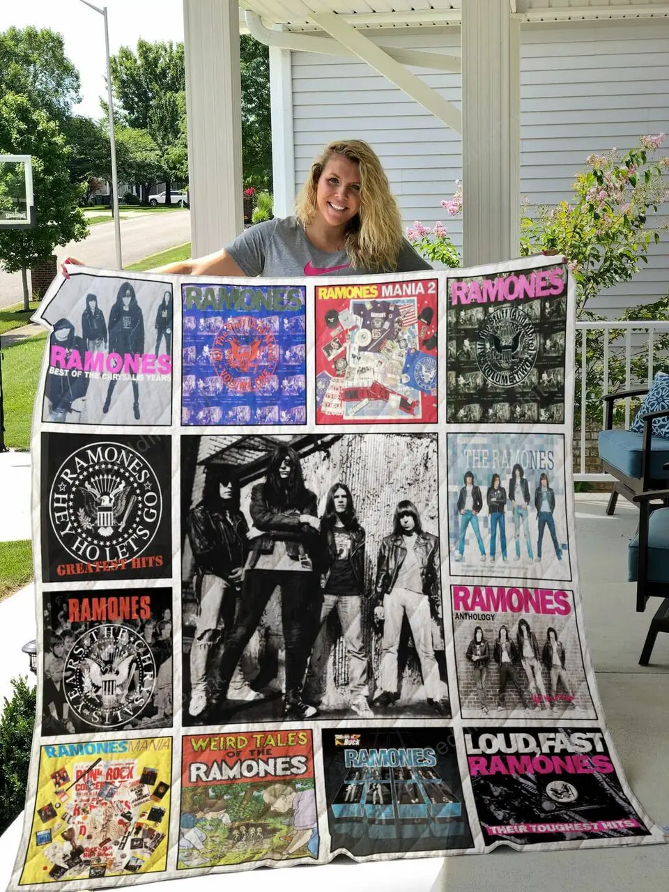 Ramones Compilations Albums Quilt Blanket 02 and Home Decor