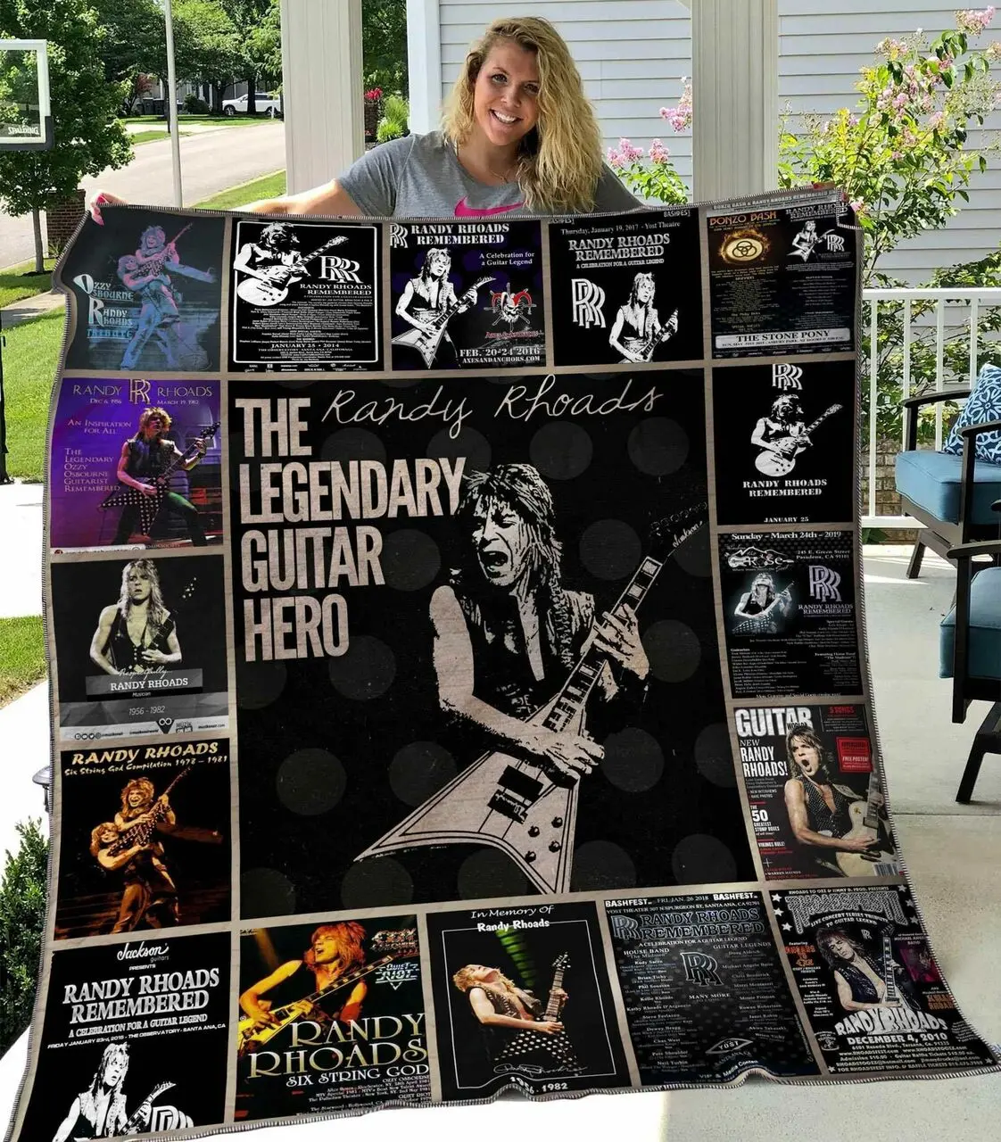 Randy Rhoads V1 Blanket Th0107 Quilt and Home Decor