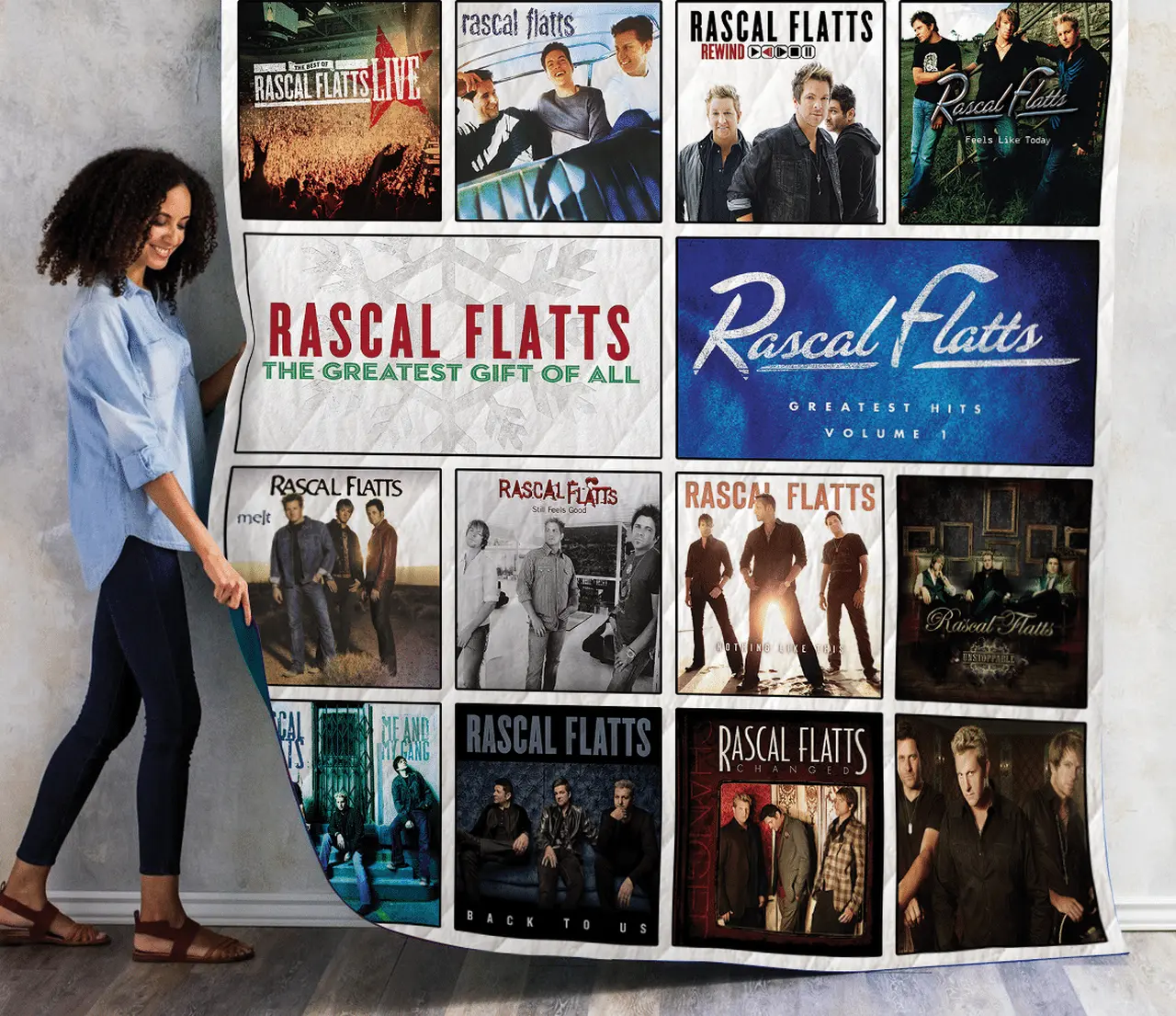 Rascal Flatts Albums Quilt Blanket New Arrival and Home Decor