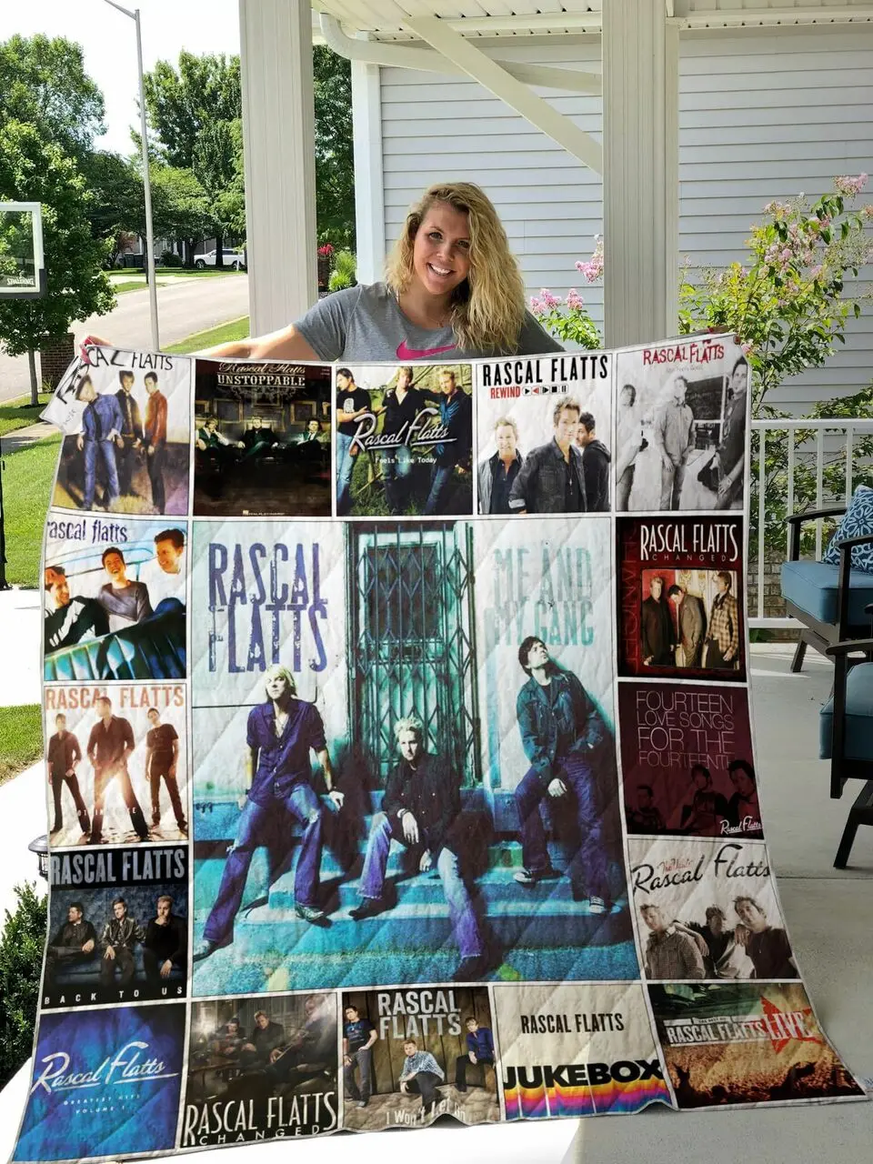 Rascal Flatts Quilt Blanket 0754 and Home Decor