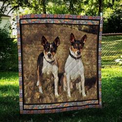 Rat Terrier Cl10100211Mdq Quilt Blanket and Home Decor