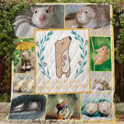 Rats Make Me Happy Blanket Kc1807 Quilt and Home Decor