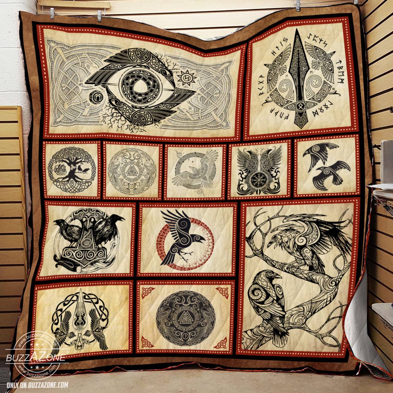Raven Of Odin Quilt Bt01 and Home Decor