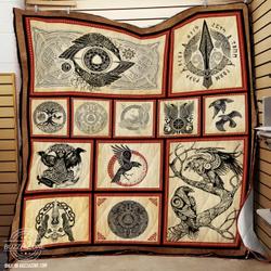 Raven Of Odin Quilt Bt01 and Home Decor