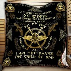 Raven The Child Of Odin Quilt Thh822  Quilt and Home Decor
