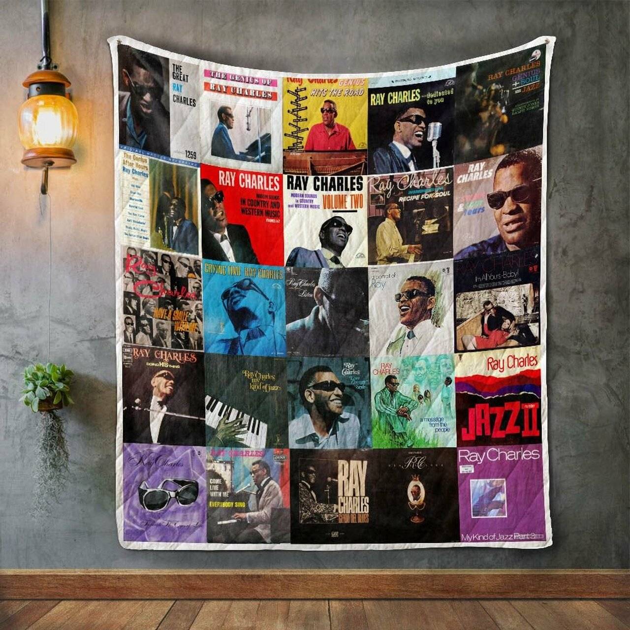 Ray Charles Album Covers Quilt Blanket and Home Decor