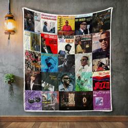 Ray Charles Album Covers Quilt Blanket and Home Decor