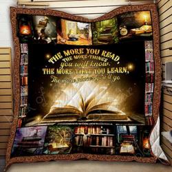 Reading Book Cl18100606Mdq Quilt Blanket and Home Decor