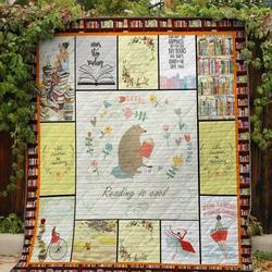 Reading Is Cool Reading Quilt Blanket  Quilt and Home Decor