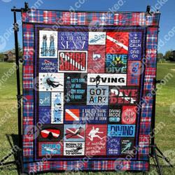 Ready To Dive Pkd200697 Quilt Blanket and Home Decor