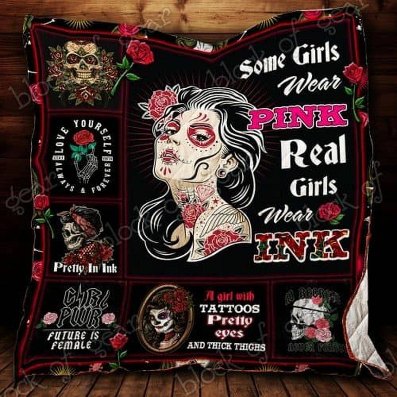 Real Girls Wear Ink Tattoo Girl Cl2100428Mdq Quilt Blanket and Home Decor