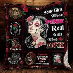 Real Girls Wear Ink Tattoo Girl Cl2100428Mdq Quilt Blanket and Home Decor