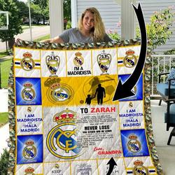 Real Madrid  Personalized Name Quilt Blanket and Home Decor