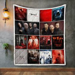 Red Album Covers Quilt Blanket and Home Decor
