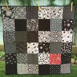 Red And Black Parttern Quilt Blanket Dhc04012027Td and Home Decor