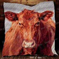 Red Angus Quilt D394  Quilt and Home Decor