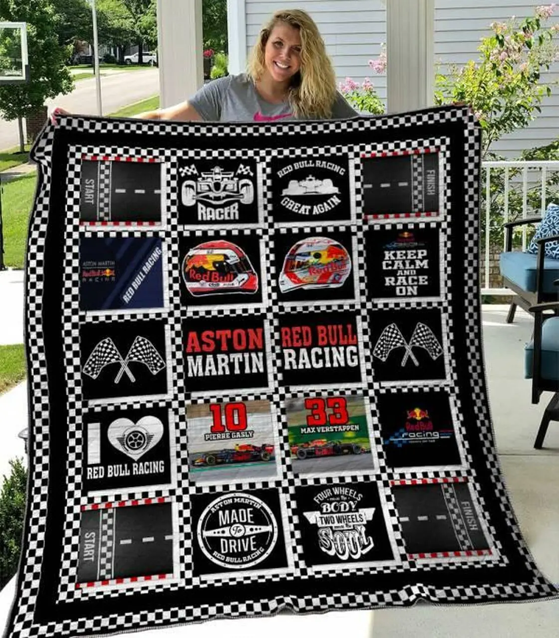Red Bull Racing Quilt Blanket B100623 Quilt and Home Decor