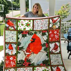 Red Cardinal Quilt Blanket Dhc1501689Vt and Home Decor