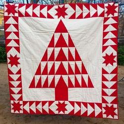 Red Chirstmas Tree Quilt Tdhrg and Home Decor