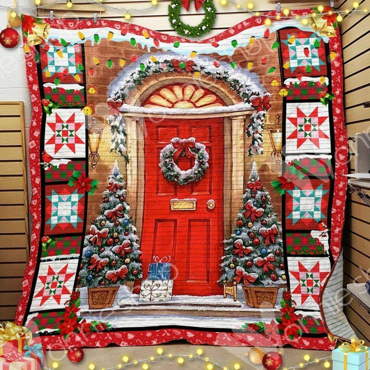 Red Door Christmas Quilt Tdhin and Home Decor