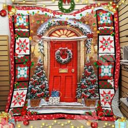 Red Door Christmas Quilt Tdhin and Home Decor