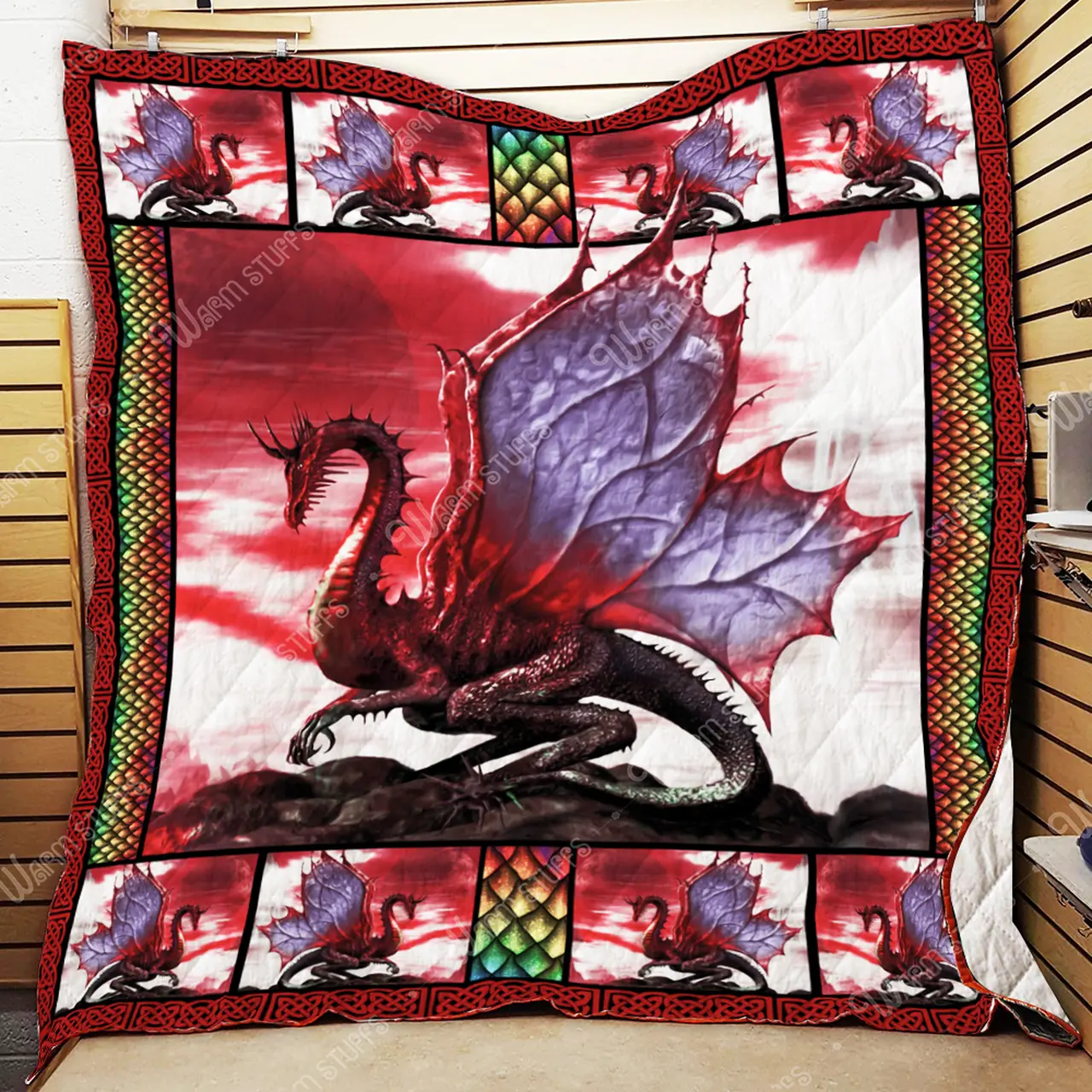 Red Dragon Quilt Kb25 and Home Decor