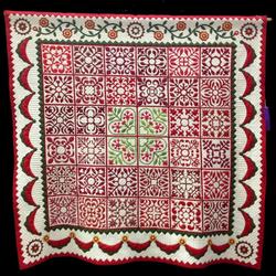 Red Flower Garden Quilt Tdhff and Home Decor