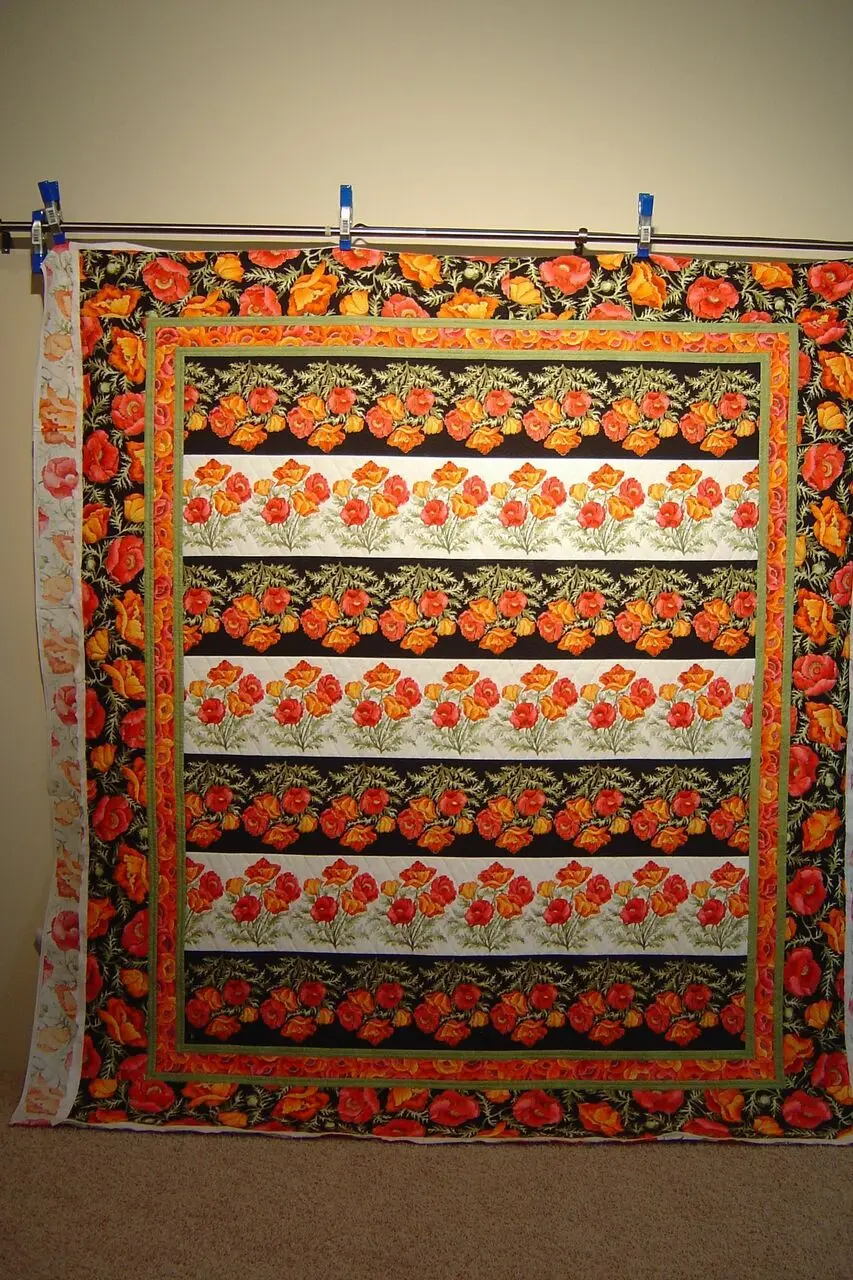 Red Flower Garden Quilt Tdhnx and Home Decor