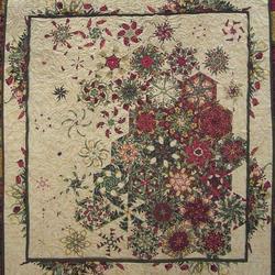 Red Flower Quilt Tdhem and Home Decor