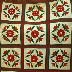Red Flower Quilt Tdhop and Home Decor
