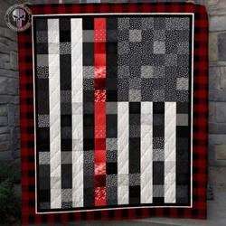 Red Line Patterns Blanket  Quilt and Home Decor